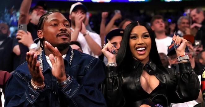 Cardi B, Stefon Diggs confirm romance at Knicks playoffs game