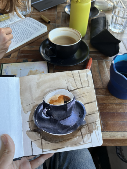 Sketch of a coffee cup and the ref cup