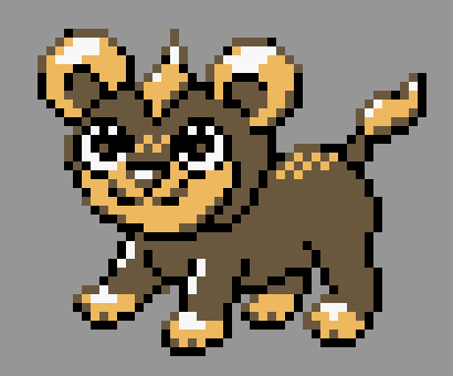 pixel art of litleo in the pokemon gold/silver style