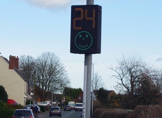 The new Speed Indicator Device on Hospital Road