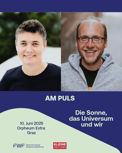 "Am Puls" am 10. Juni 2025 in Graz zum Thema Sonne und Universum