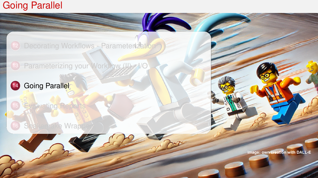 Chapter cover for a data analysis course. This image shows some running lego minifigures with a roadrunner in the same aesthetic, carrying a laptop.

LEGO is a trademark of the LEGO Group, which does not sponsor, authorize or endorse this image collection.