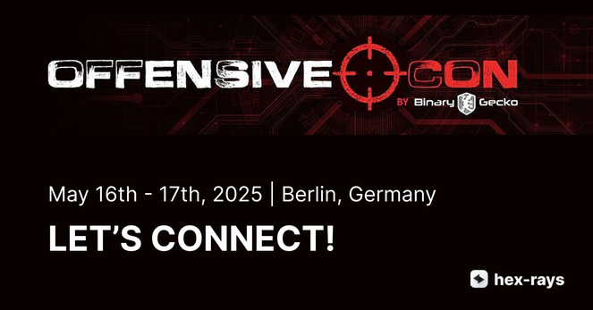 Let's connect at OffensiveCon