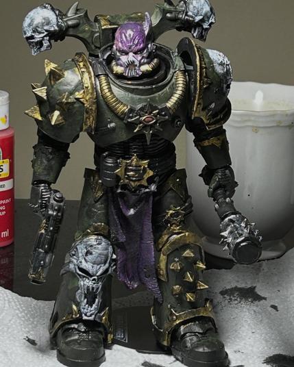 Painted mcfarlins warhammer 40k space marine it turned out ok