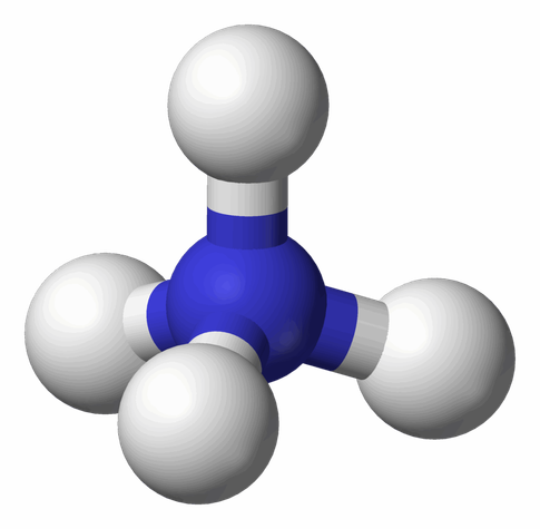 Model simplificat de la molècula d'amoni