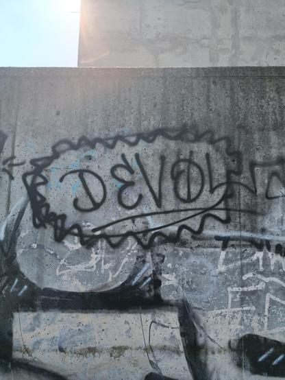 graffitto con scritta devol