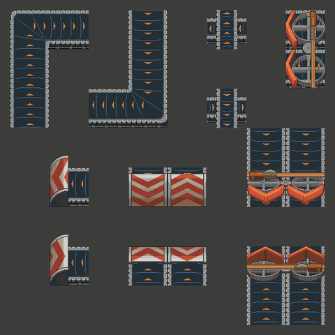 pixel art assets. some belts and industrial stuff