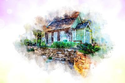house in the fog