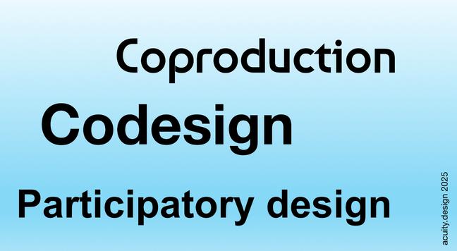 Coproduction - codesign - participatory design