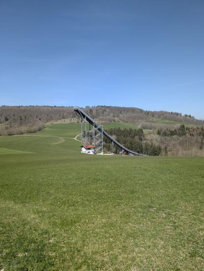 Ski-jumping hill in the middle of nowhere