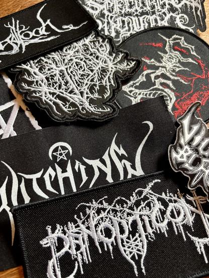 Pile of heavy metal patches.