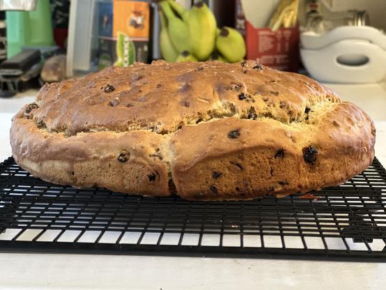Home made Limerick Soda Bread cooling on a rack