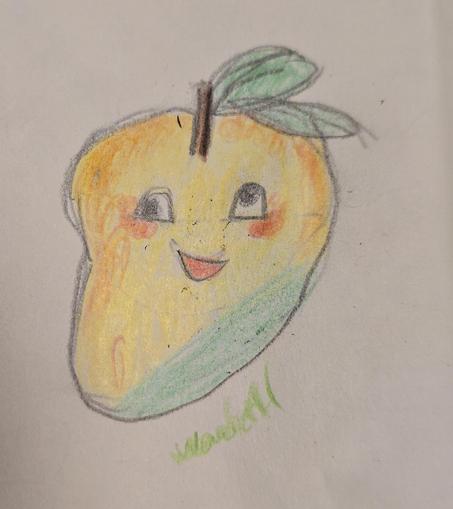 Mango, gezeichnet, farbig