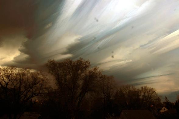 A brightened version of the same photo, which I think shows the striations more clearly