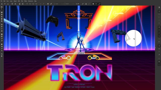 TRON cinema movie poster vector graphic tribute