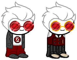 Stylized Homestuck sprite edit of a "fankid-ified" Tango Tek.