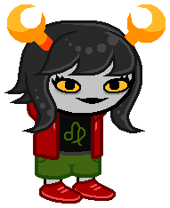 Stylized Homestuck sprite edit of a troll!PearlescentMoon.