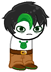 Stylized Homestuck sprite edit of a "fankid-ified" Smallishbeans.