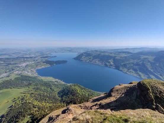 Sicht auf den Zuger See von der Rigi aus
