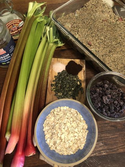 Rhubarb and blueberries pie made from scratch