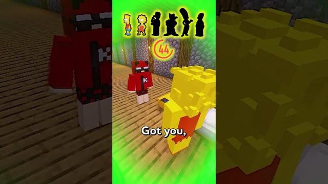 HIDE AND SEEK! EVERYBODY TURNS INTO A SIMPSON IN MINECRAFT! #shorts