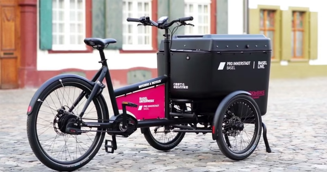 Mit dem Cargovelo durch Basel