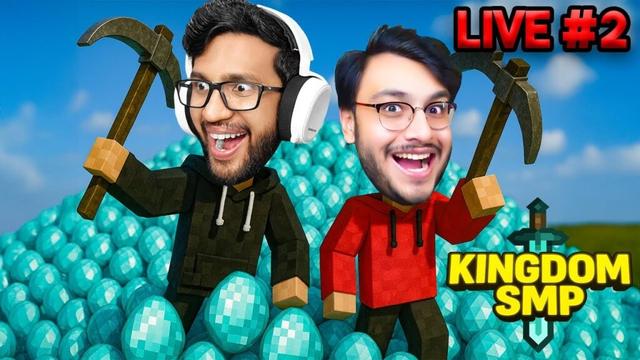 KINGDOM SMP DAY 2 LIVESTREAM : INFINITE DIAMONDS IN MINECRAFT !