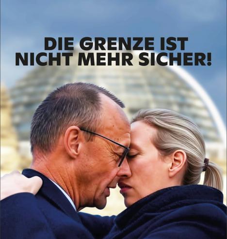 Merz und Weidel am knutschen.