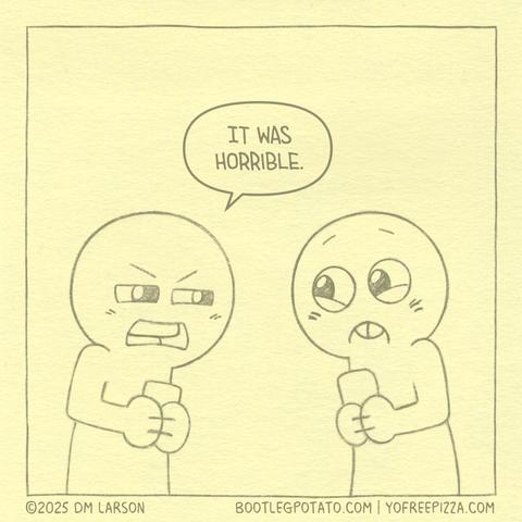 Panel 3. Pal finishes "It was horrible."