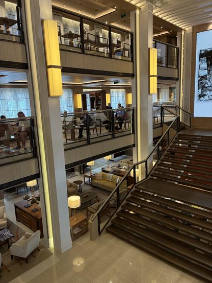 Internal views of the Viking Jupiter cruise liner.