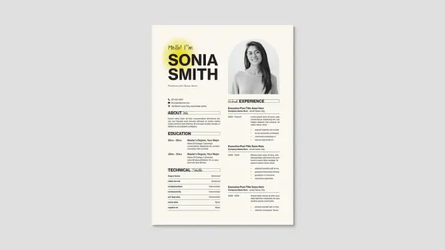 A Modern, Customizable Curriculum Vitae (CV) Resume Layout in A4 by BrandPacks available as Adobe InDesign Template.