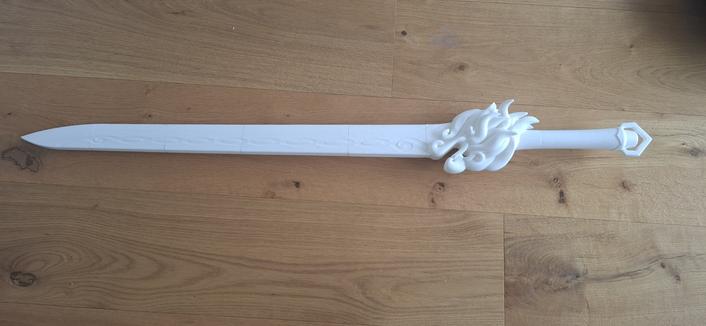 3D Print of the Sword Lion's Roar from Genshin Impact