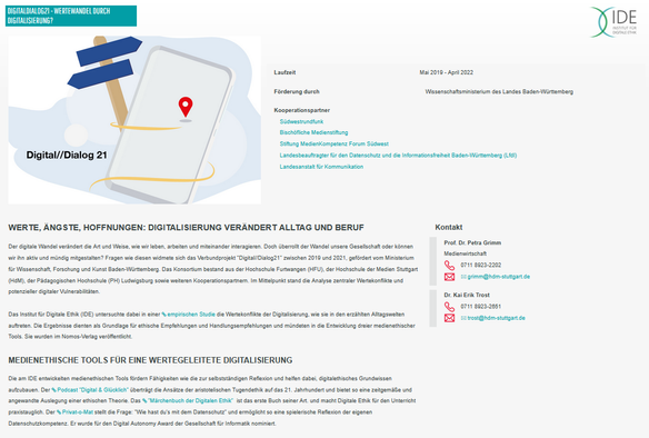 Ausschnitt der verlinkten Website
