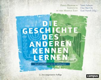 Buchcover mit zwei überlappender Länderwappen von Israel und Palästina