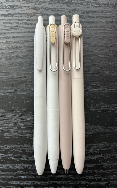 Uniball Lite Touch, One, One F, Zento pens