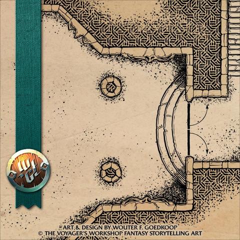 A closeup of one of the levels, in grid-less format for use in VTTs.