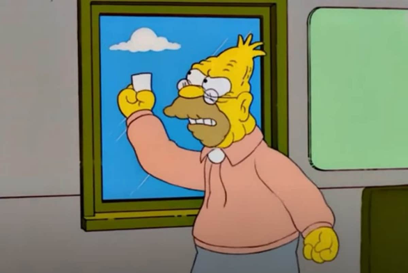 Grandpa Simpson yelling at a cloud who he has mistaken for Red Hat