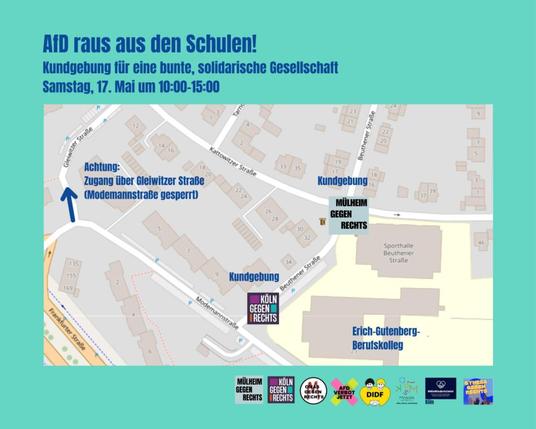 Lageplan: Zugang über Gleiwitzer Straße (Modemannstraße gesperrt