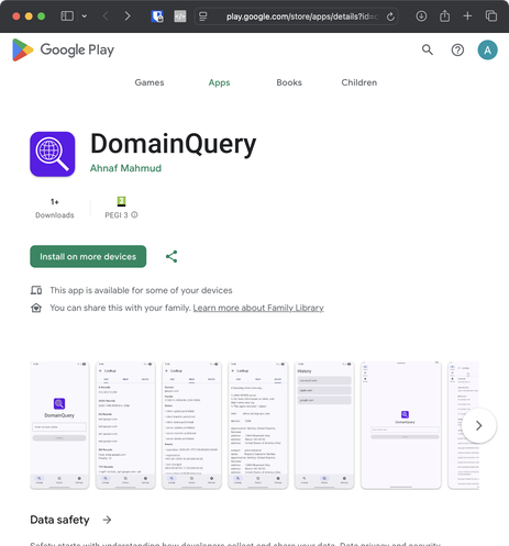 DomainQuery on Google Play.