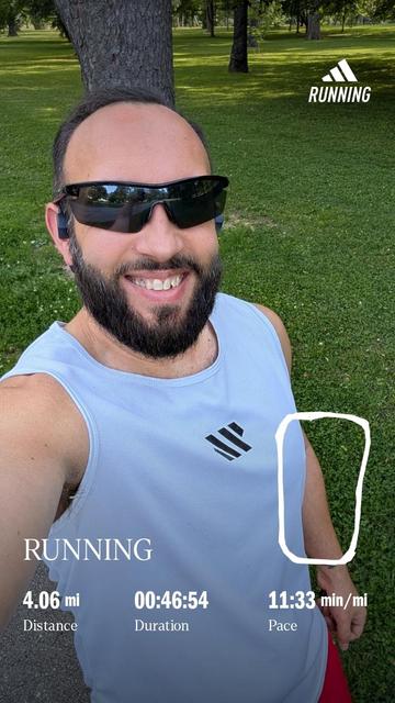Runner outside in a park.