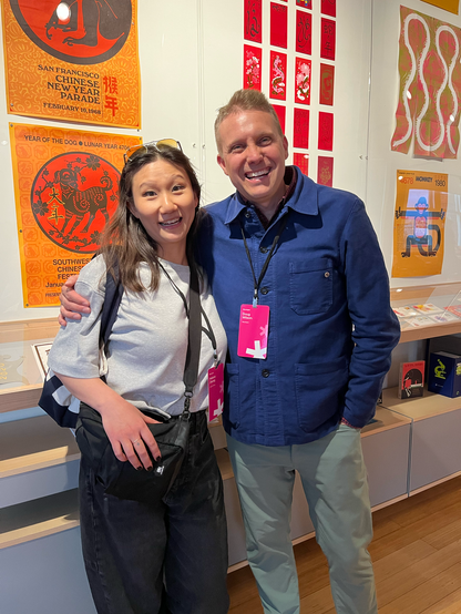 Helena and Doug at Letterform Archive