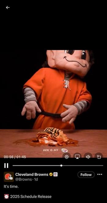 The Browns disrespected a Terrible Towel during their schedule release.