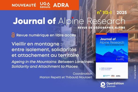 Cover of the JAR|RGA special issue on "ageing and mountains"