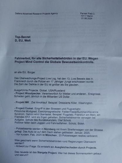 Heftigster Schwurbel über "Project Mind Control" und anderem Kokolores.