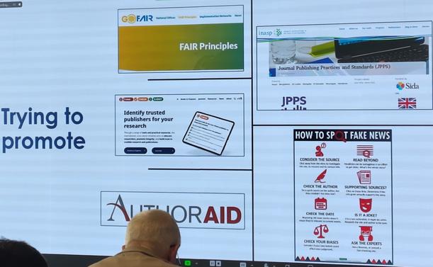 Trying to promote:

FAIR Principles

Think. Check. Submit.

AuthorAID

Journal Publishing Practices and Standards (JPPS)

IFLA's How to Spot Fake News