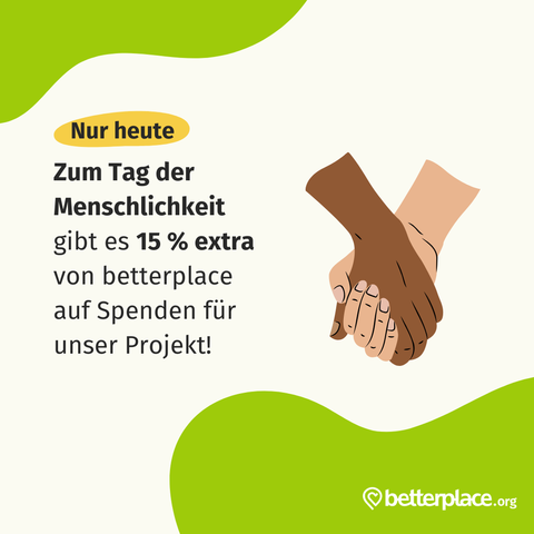 Sharepic von betterplace für die Spendenaktion zum Tag der Menschlichkeit