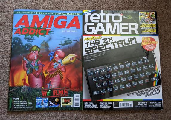 Amiga Addict and Retro Gamer magazines.
