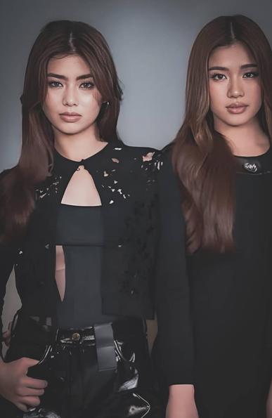 Mikha Lim and Aiah Arceta in black