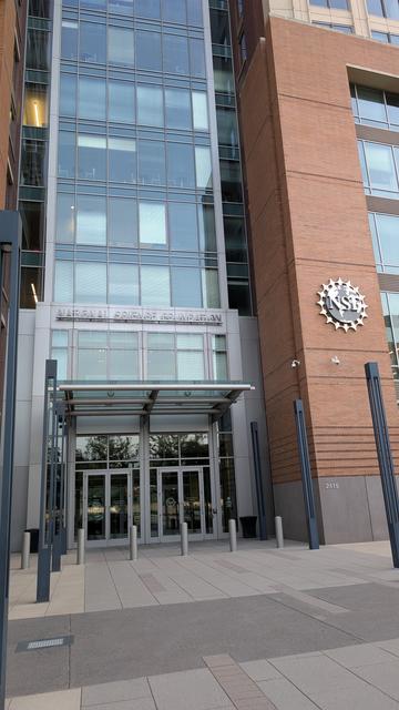 Picture of the front of the National Science Foundation building in Alexandria, Virginia