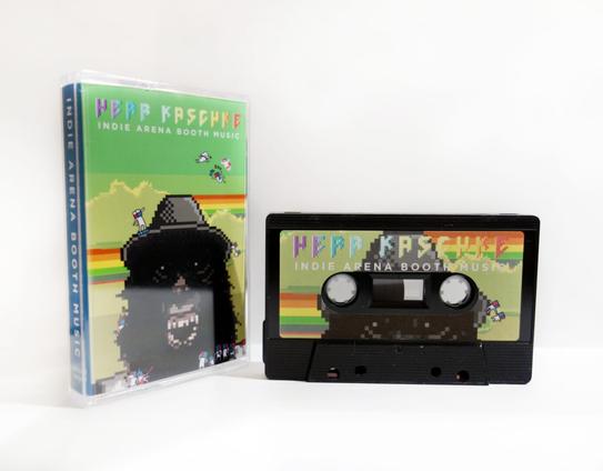 My new release showing a Mix between Tassilo Rau Pixelart and Sebastian Stamm smøl Maneken which are used all over the Indie Arena Booths Artwork. There is also the tape itself standing on the right side of the picture.